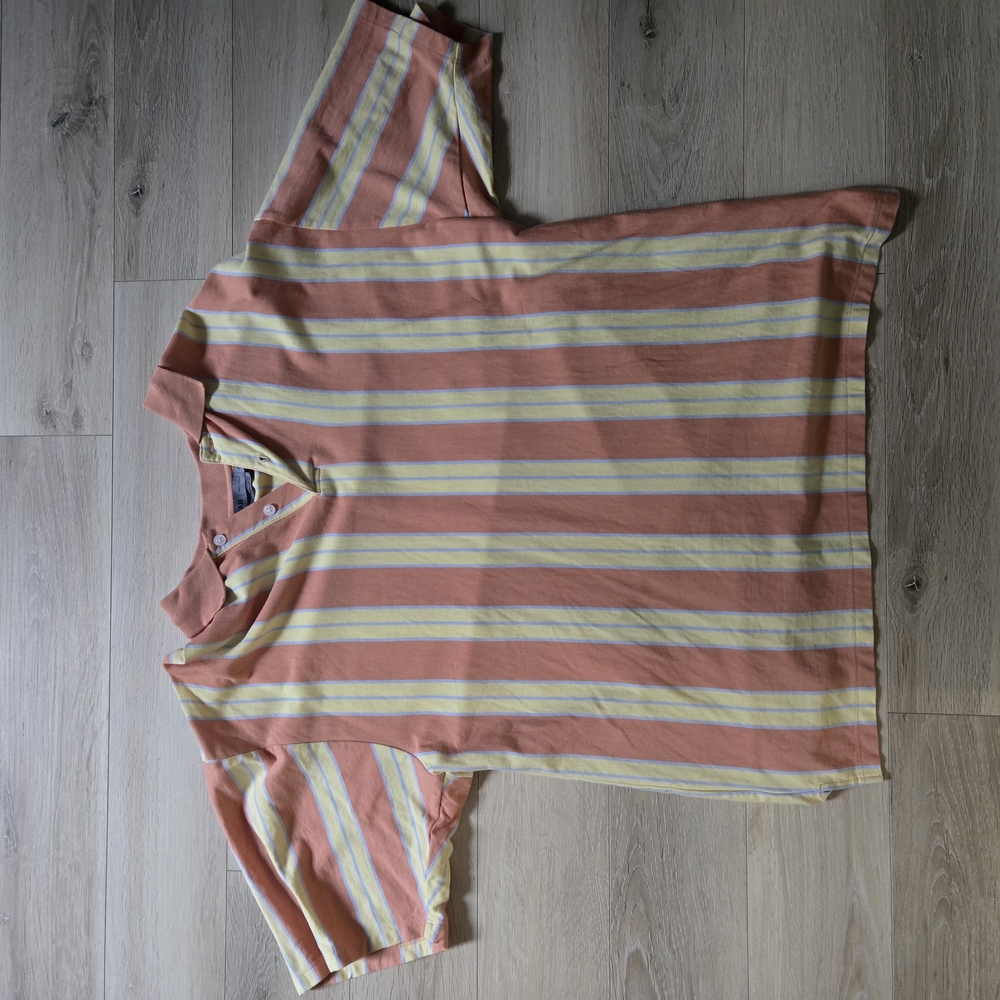 Striped Short Sleeve Polo Shirt